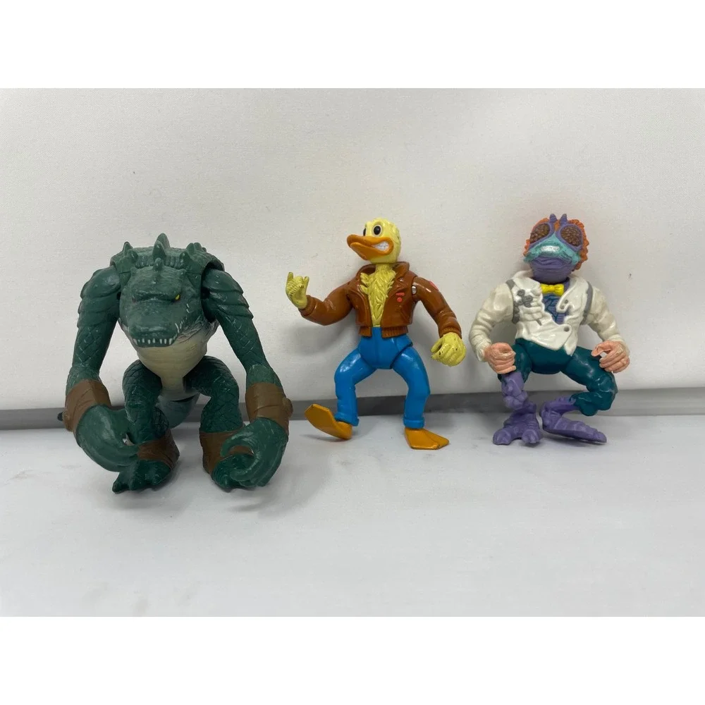 Vintage TMNT Villains Lot – Leatherhead, Ace Duck,‎ Mutagen Man – 1989-90